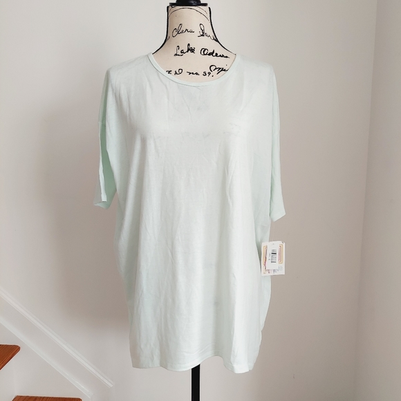 NWT LulaRoe Irma Mint Tunic Top Short Sleeve S - Picture 1 of 7